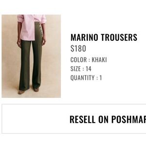 Sezane Marino Trousers - Size 14